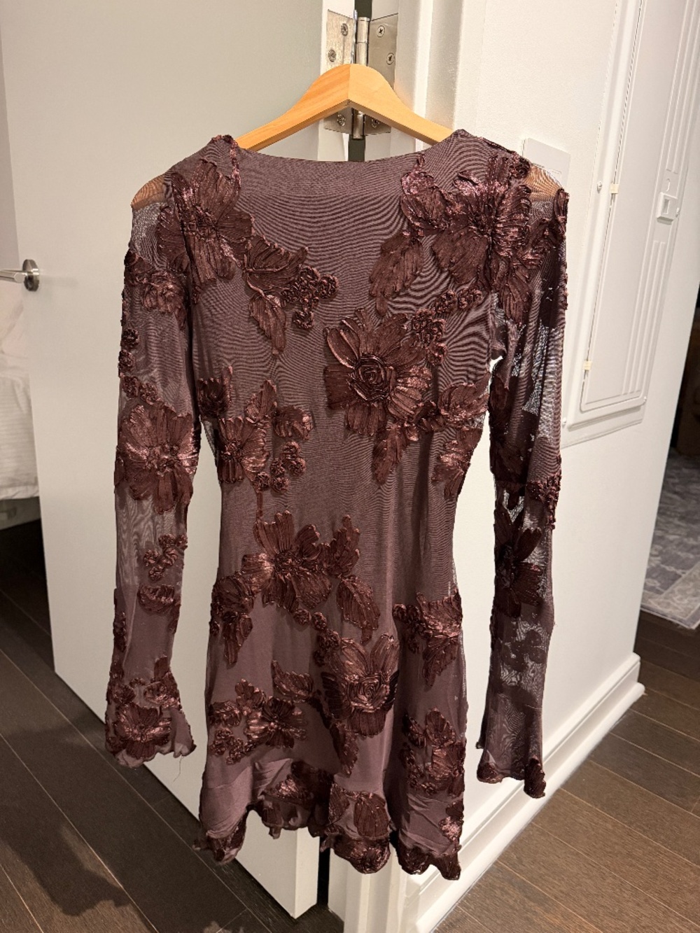 ASOS KAIIA Ruffle hem mini dress - Picture 2 of 3